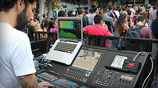 Roland M-5000 and M-5000C Live Digital Consoles take to the streets in Barcelona.