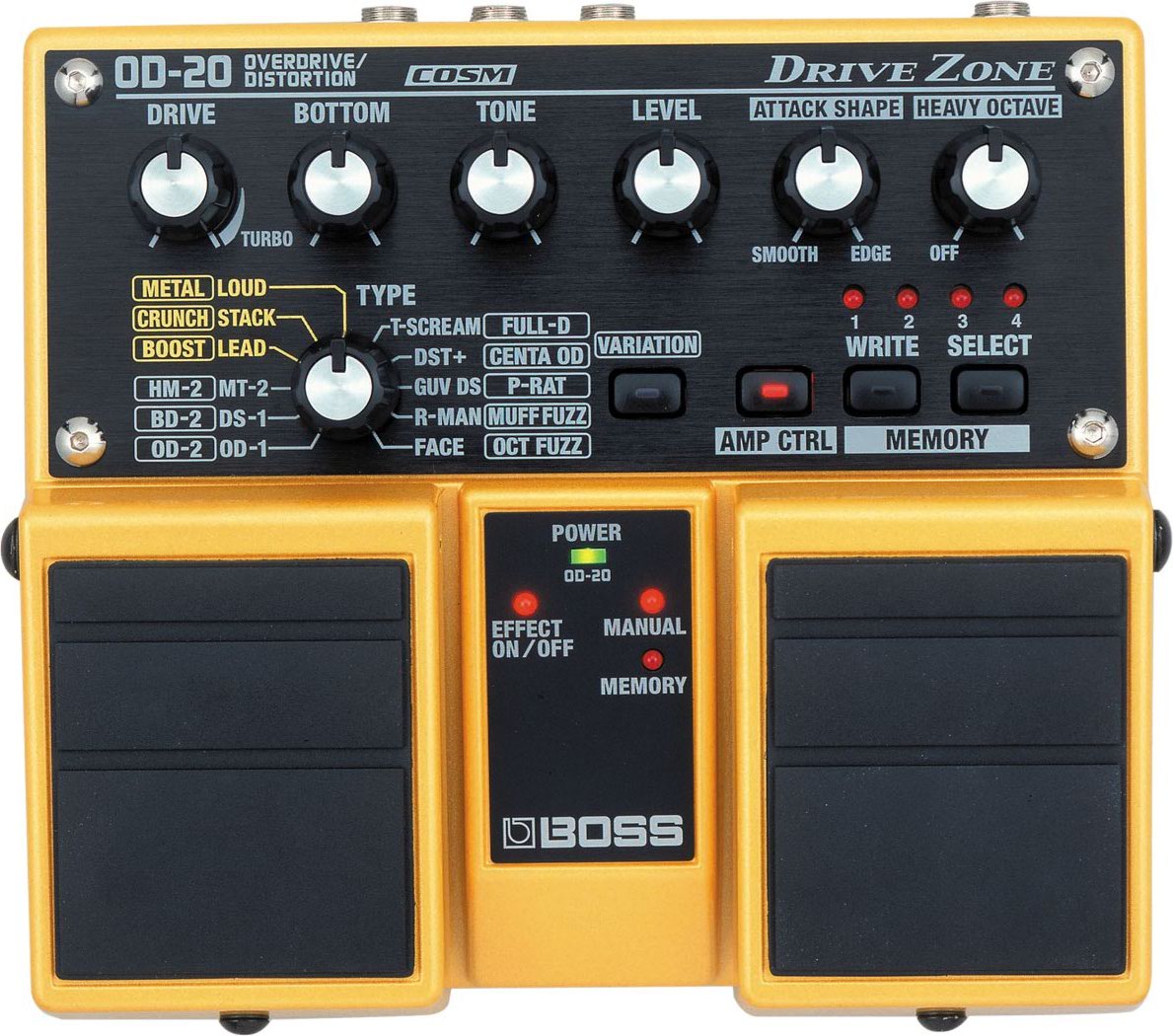 BOSS OD-20 Drive Zone 破音雙踏板效果器