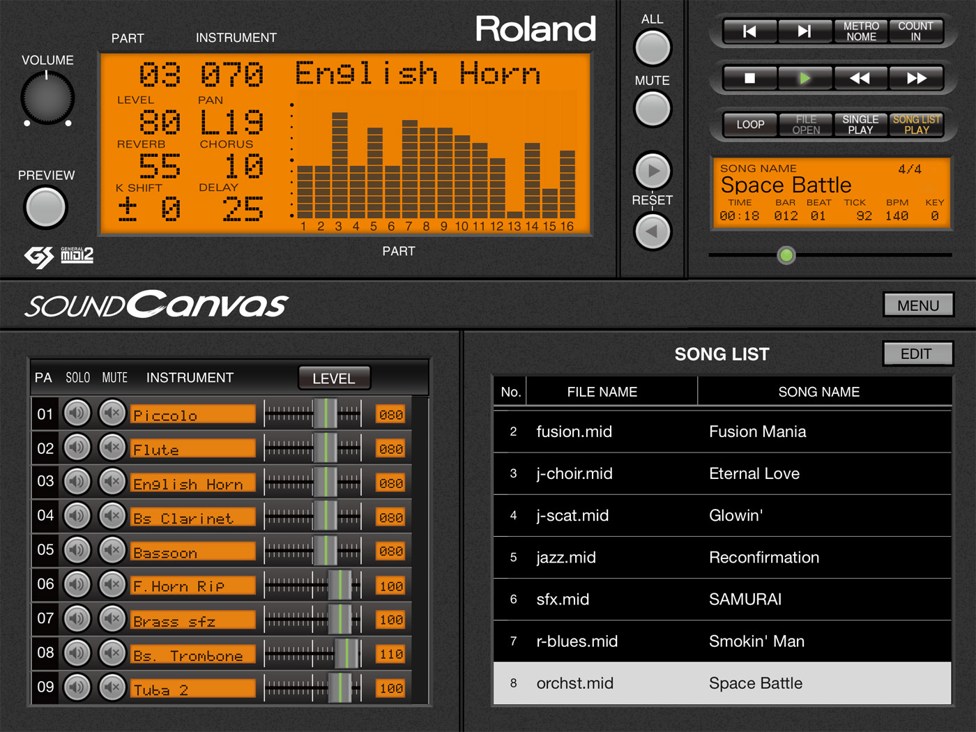 roland sound canvas 55 doom