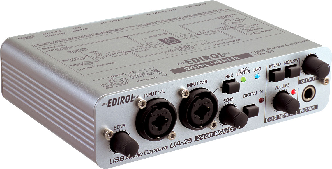 EDIROL USB Audio/MIDI Interface UA-25-