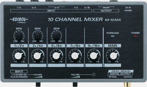 Roland - M-10MX | 10-Channel Battery-Powered Mixer