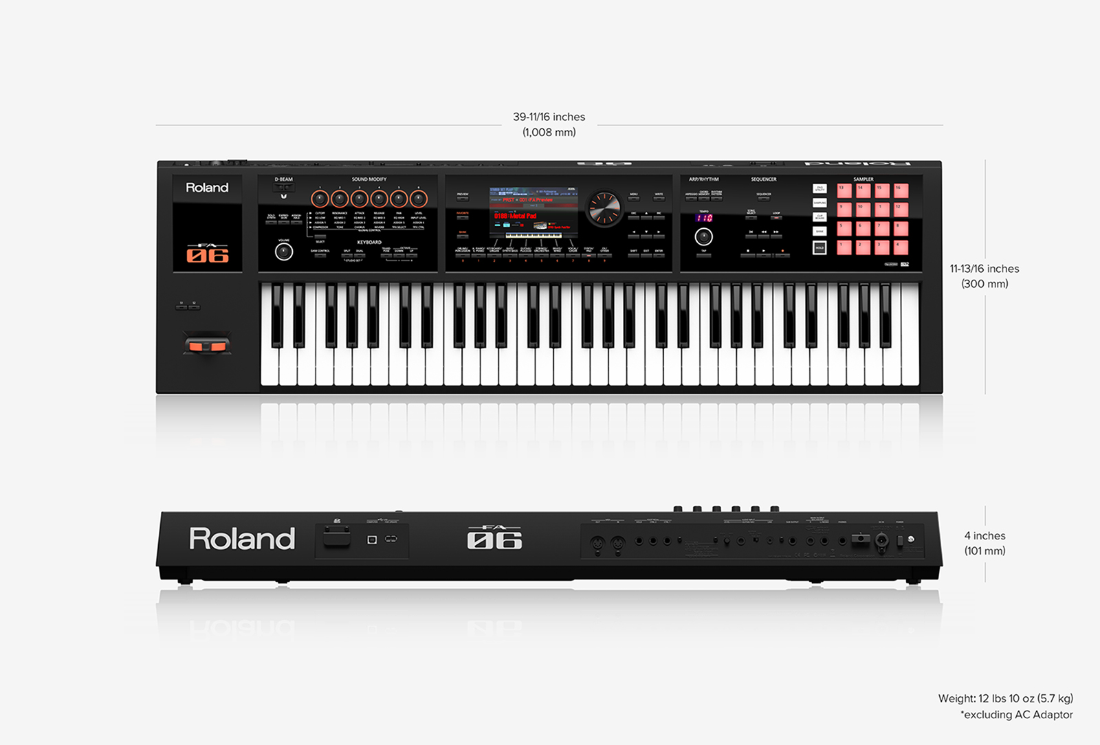 Roland FA06ブラックサイズ | zoidubai.com