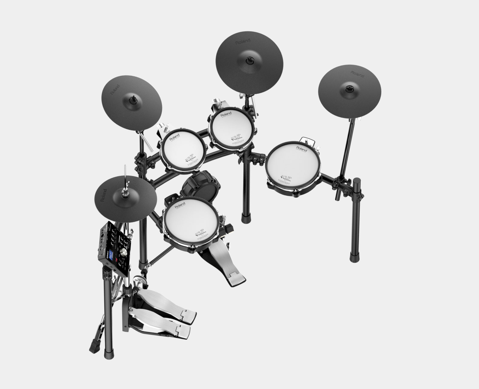 Roland TD-25KV Electronic Drum Kit Bundle with 4 Pairs of Drumsticks and Drum Throne 